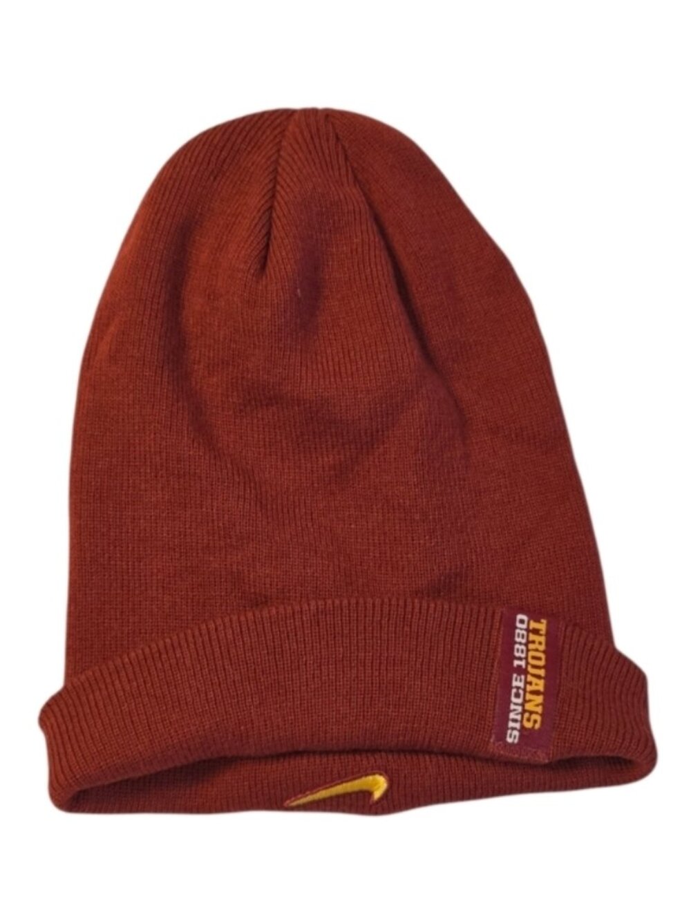 Trojans Knit Beanie Hat University SC Nike Swoosh Fall Football Season Winter